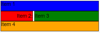 Composición con áreas en Grid y alineación de textos