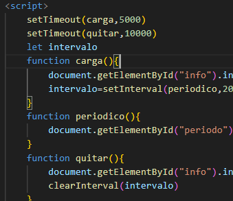 setInterval() y setTimeout()