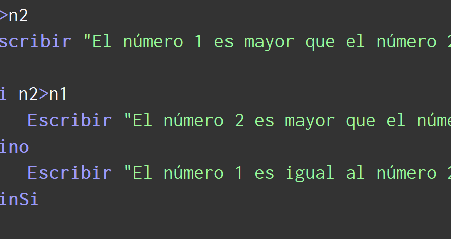 E1.13: Algoritmo que lea dos números y nos diga cuál de ellos es mayor o bien si son iguales